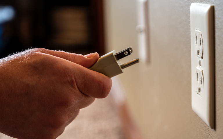 Hand plugging in